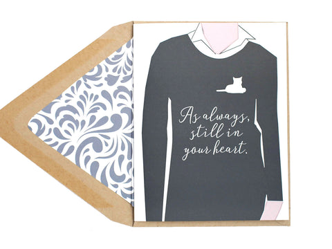 Still In Heart Cat Sympathy Card