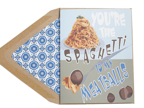 Spaghetti & Meatballs Card