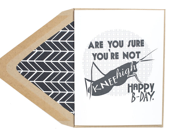Knee High Birthday Card