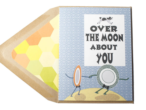 Over The Moon Gay Card