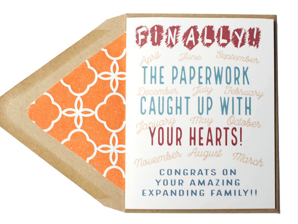 Paperwork Adoption/Foster Card