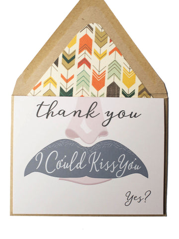 Thank You Kiss Card
