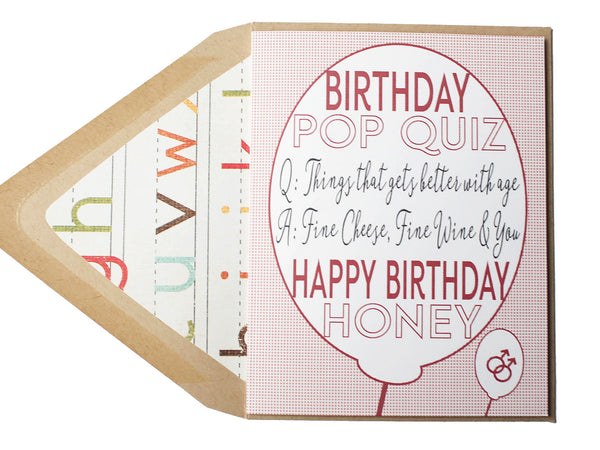 Birthday Pop Quiz Card