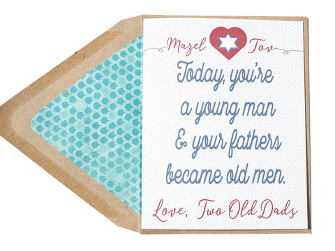 Two Old Dads Bar Mitvah Card
