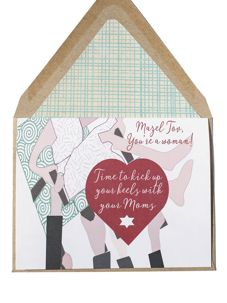 Kick Up Your Heels Bat Mitvah Card