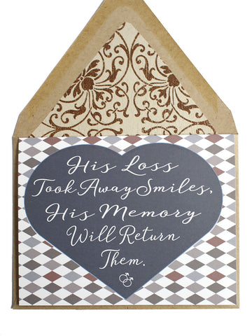 His Memory Sympathy Card