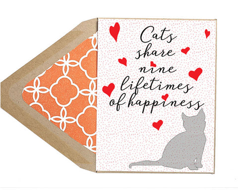 Nine Lifetimes of Happiness Card