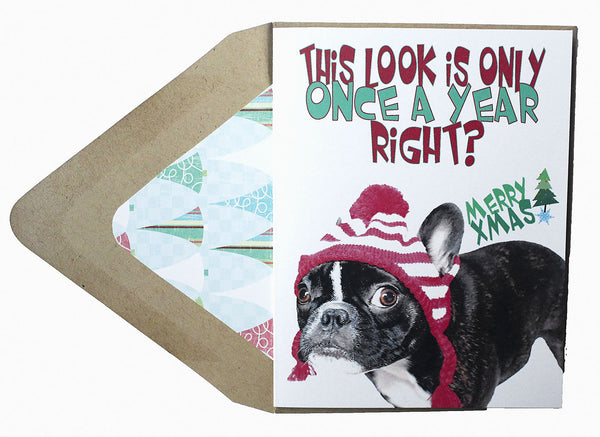 Only Once A Year : Christmas Card - Dog Series
