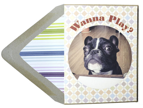 Wanna Play Card - Dog Series