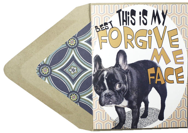Forgive This Face Card - Dog Series