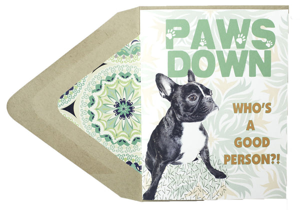 Paws Down : Thank You Card - Dog Series