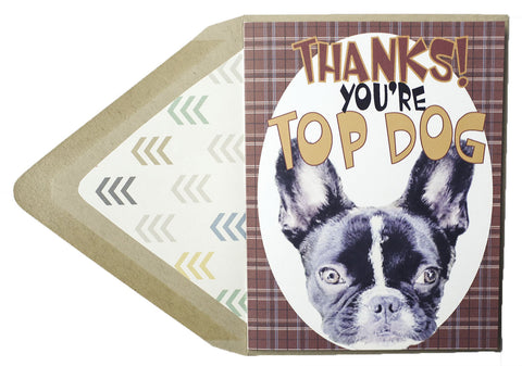 You're Top Dog: Thank You Card - Dog Series